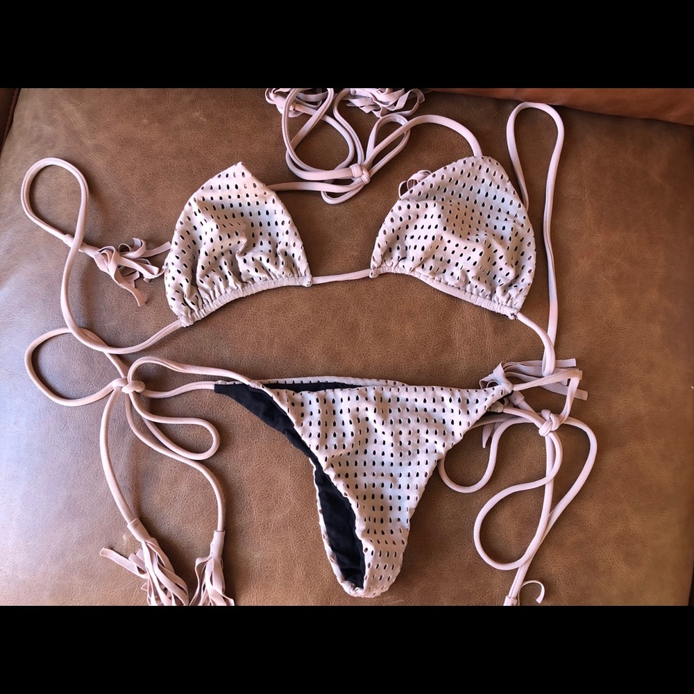 ACACIA BIKINI SET TAUPE MESH SIZE M